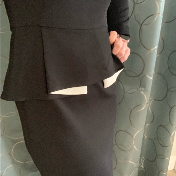 Raoul Black V Neck Long Sleeve Dress - Picture 5 of 8